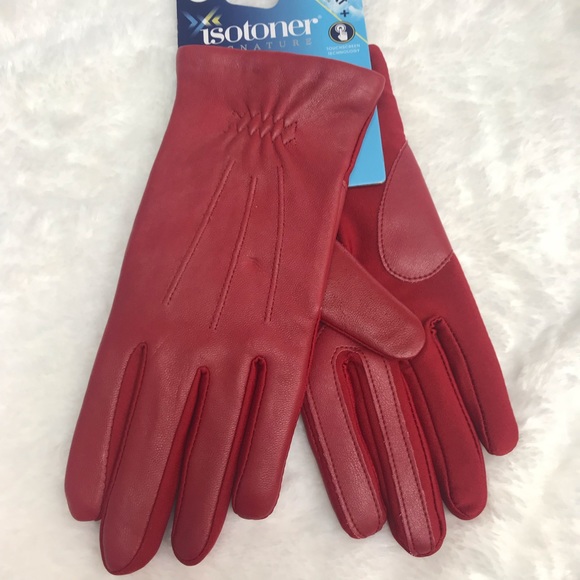 isotoner Accessories - NWT Red touchscreen gloves